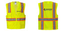 Custom Yellow Class 2 Safety Vest with Cooling Mesh Back