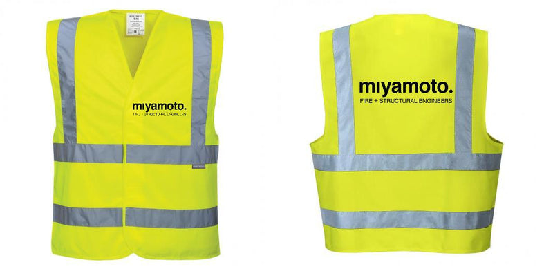 Custom Logo Reflective Yellow Safety Vest - ANSI Class 2