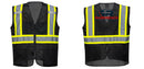 Black Safety Vest | Reflective High Visibility with Pockets