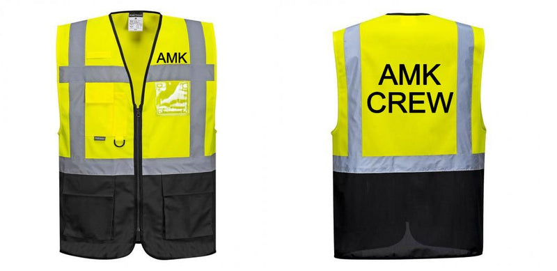 Warsaw Yellow and Black Professional Executive Style Safety Vest