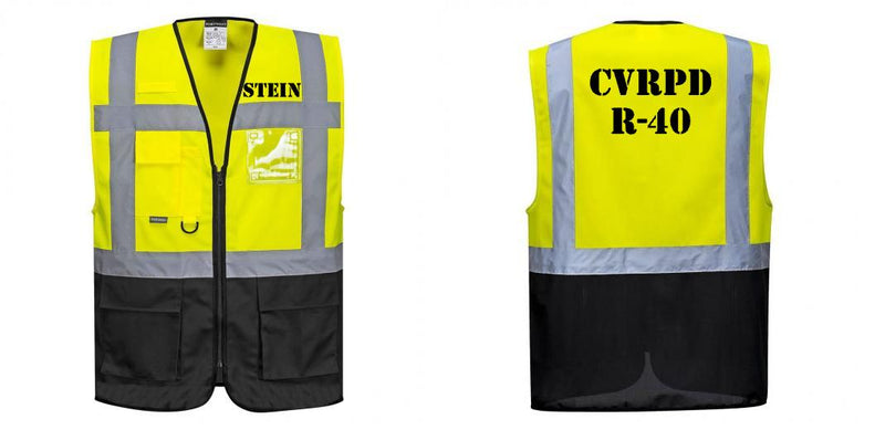 Warsaw Yellow and Black Professional Executive Style Safety Vest