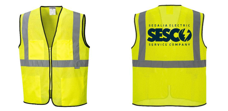 Lightweight High Visibility Yellow Tampa Mesh Vest