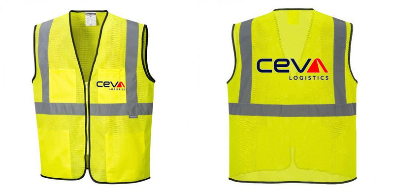 Custom Lightweight High Visibility Yellow Tampa Mesh Vest
