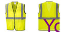 Custom Lightweight High Visibility Yellow Tampa Mesh Vest