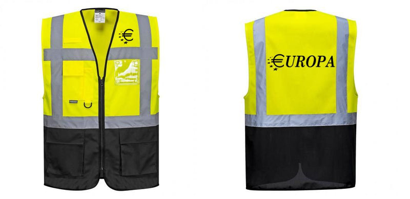 Warsaw Yellow and Black Professional Executive Style Safety Vest