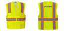 Custom Yellow Class 2 Safety Vest with Cooling Mesh Back
