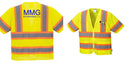 Custom Class 3 Yellow Safety Vest Sleeved Hi-Vis with Pockets