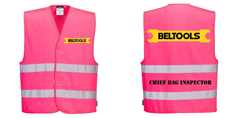 PINK Safety Vest Reflective Hi-Vis Work and Event Style Vest