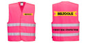 PINK Safety Vest Reflective Hi-Vis Work and Event Style Vest