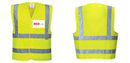 Custom Logo Reflective Yellow Safety Vest - ANSI Class 2
