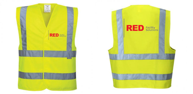 Custom Logo Reflective Yellow Safety Vest - ANSI Class 2