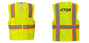 Custom Yellow Class 2 Safety Vest with Cooling Mesh Back