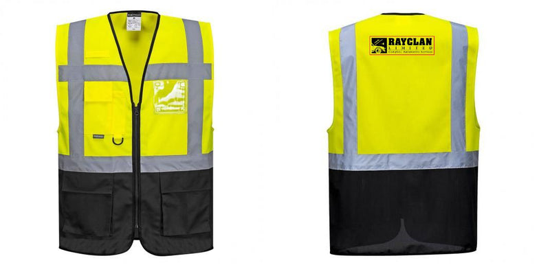 Warsaw Yellow and Black Professional Executive Style Safety Vest