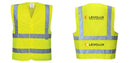 Custom Logo Reflective Yellow Safety Vest - ANSI Class 2