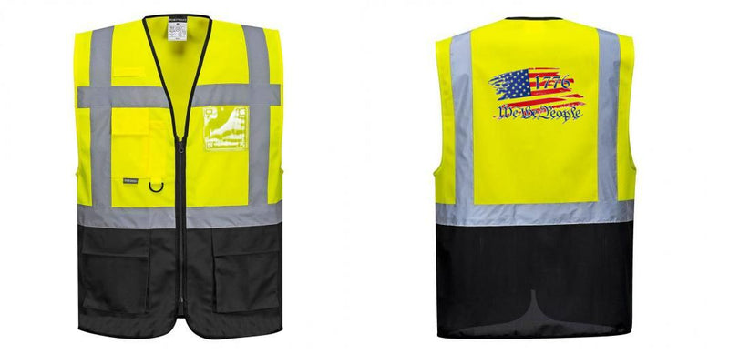 Warsaw Yellow and Black Professional Executive Style Safety Vest