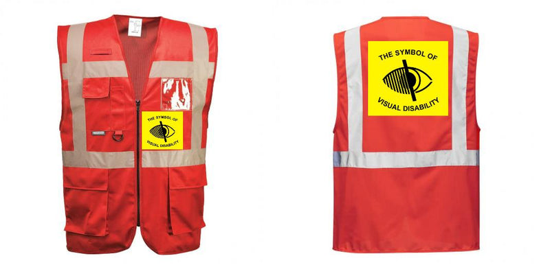 Custom RED Professional Executive Style Safety Vest
