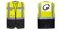 Custom Warsaw Yellow and Black Professional Style Safety Vest