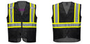 Black Safety Vest | Reflective High Visibility with Pockets