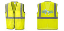 Custom Lightweight High Visibility Yellow Tampa Mesh Vest
