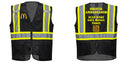 Custom Black Safety Vest Reflective High Visibility with Pockets