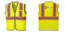 Custom Yellow Mesh Class 2 Reflective Safety Vest with Pockets