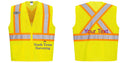 Custom X-Back YELLOW Mesh Contrast Tape Vest