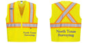 Custom X-Back YELLOW Mesh Contrast Tape Vest
