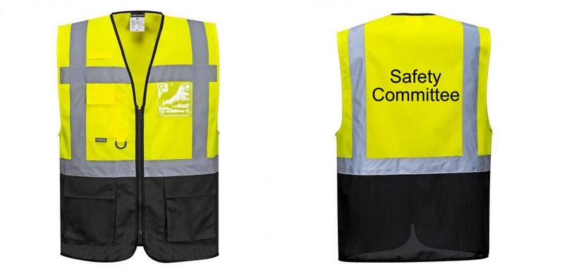 Custom Warsaw Yellow and Black Professional Style Safety Vest