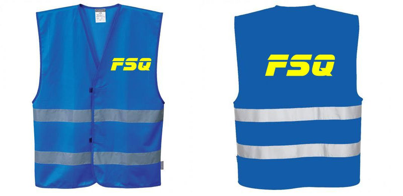 Custom ROYAL BLUE Safety Vest Reflective Hi Vis Work and Event Style Vest