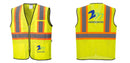 Custom Yellow Mesh Class 2 Reflective Safety Vest with Pockets