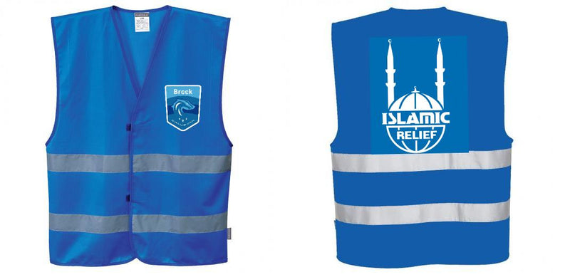 Custom ROYAL BLUE Safety Vest Reflective Hi Vis Work and Event Style Vest