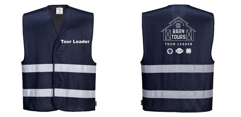 Navy Blue Reflective Hi Visibility Work and Event Style Vest