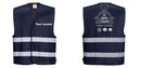 Navy Blue Reflective Hi Visibility Work and Event Style Vest