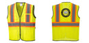 Custom Yellow Mesh Class 2 Reflective Safety Vest with Pockets
