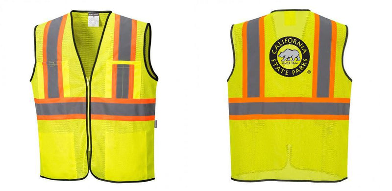 Custom Yellow Mesh Class 2 Reflective Safety Vest with Pockets