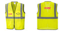 Custom Lightweight High Visibility Yellow Tampa Mesh Vest