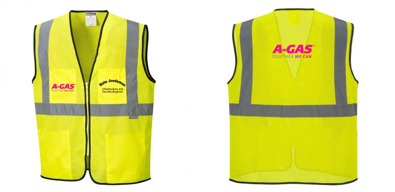 Custom Lightweight High Visibility Yellow Tampa Mesh Vest