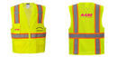 Custom Yellow Class 2 Safety Vest with Cooling Mesh Back