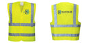 Custom Logo Reflective Yellow Safety Vest - ANSI Class 2