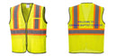 Custom Yellow Mesh Class 2 Reflective Safety Vest with Pockets