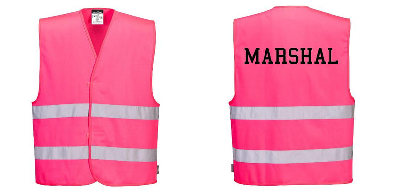 Custom PINK Safety Vest Reflective Hi-Vis Work and Event Style Vest