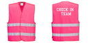 PINK Safety Vest Reflective Hi-Vis Work and Event Style Vest
