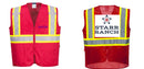 Red Reflective Safety Vest – High Visibility Mesh with Pockets