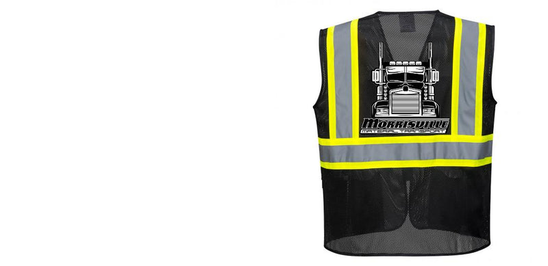 Black Safety Vest | Reflective High Visibility with Pockets