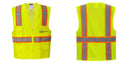 Custom Yellow Class 2 Safety Vest with Cooling Mesh Back