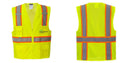 Custom Yellow Class 2 Safety Vest with Cooling Mesh Back