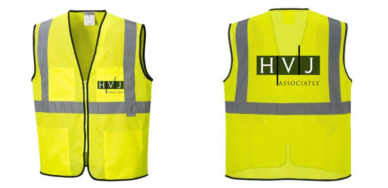 Custom Lightweight High Visibility Yellow Tampa Mesh Vest