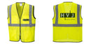 Custom Lightweight High Visibility Yellow Tampa Mesh Vest