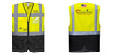 Warsaw Yellow and Black Professional Executive Style Safety Vest