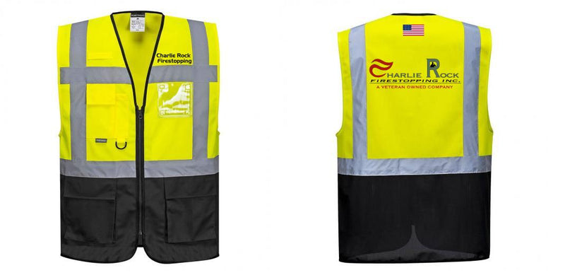 Warsaw Yellow and Black Professional Executive Style Safety Vest